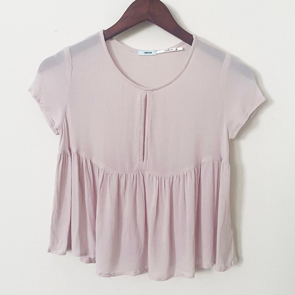 Kimchi Blue Melody Babydoll Crop Top in Blush, XS